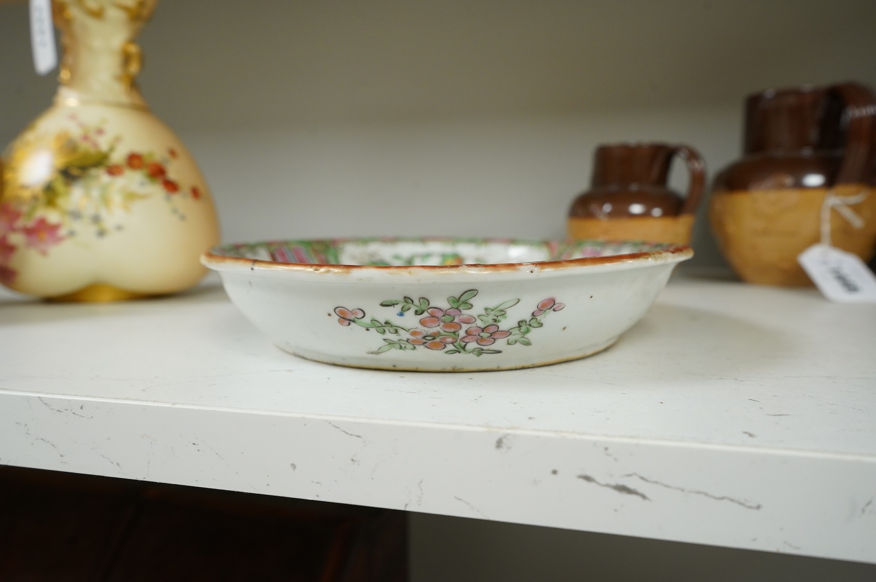 A 19th century Chinese famille rose dish, 26cm